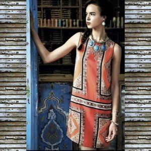 MAEVE Anthropologie Silk Boho Canna Dress